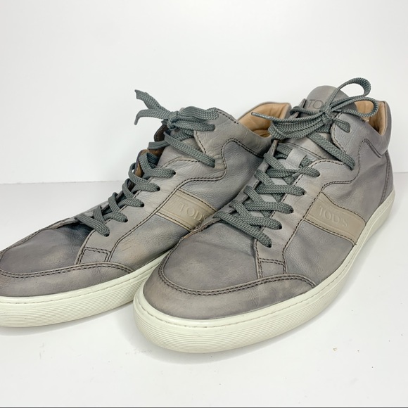 TOD’sGenuine Leather Grey High Top Fashion Sneaker in a size 10 - Picture 3 of 13
